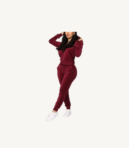 Cherrywood Zip Up Velour Tracksuit