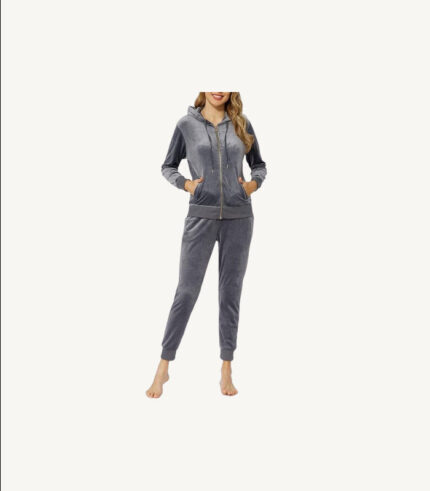 River Bed Velour Tracksuit Zipup