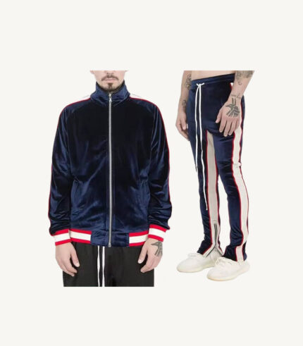 Zipper Mirage Velour Tracksuit without Hood